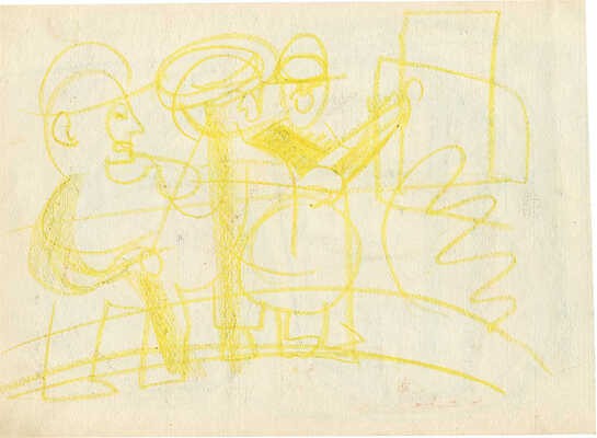 Шварц Шолом Аронович. Композиция со стаканом (на оборотной стороне карандашные наброски)